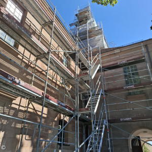 Renovierung St. Georg Gerüst außen 1